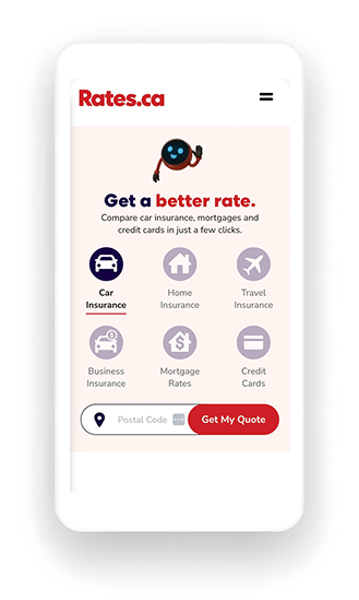 Rates.ca on mobile screen