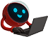 Ratesbot with a laptop icon